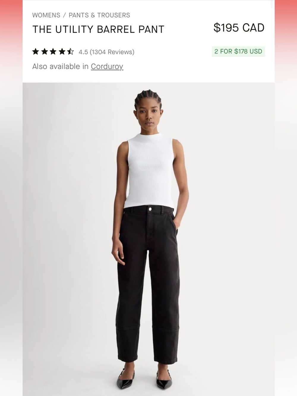 Everlane The Utility Barrel Pant